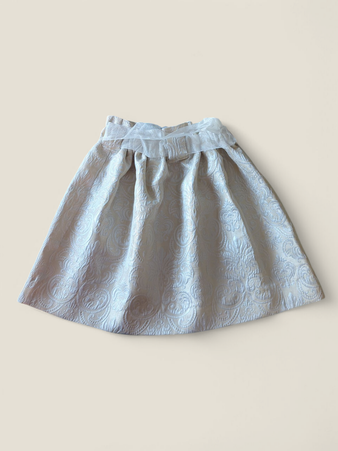 BRECCAN & BLYTHE DETAILED GOLD SKIRT SIZE 4Y PRE-LOVED (UNWORN)
