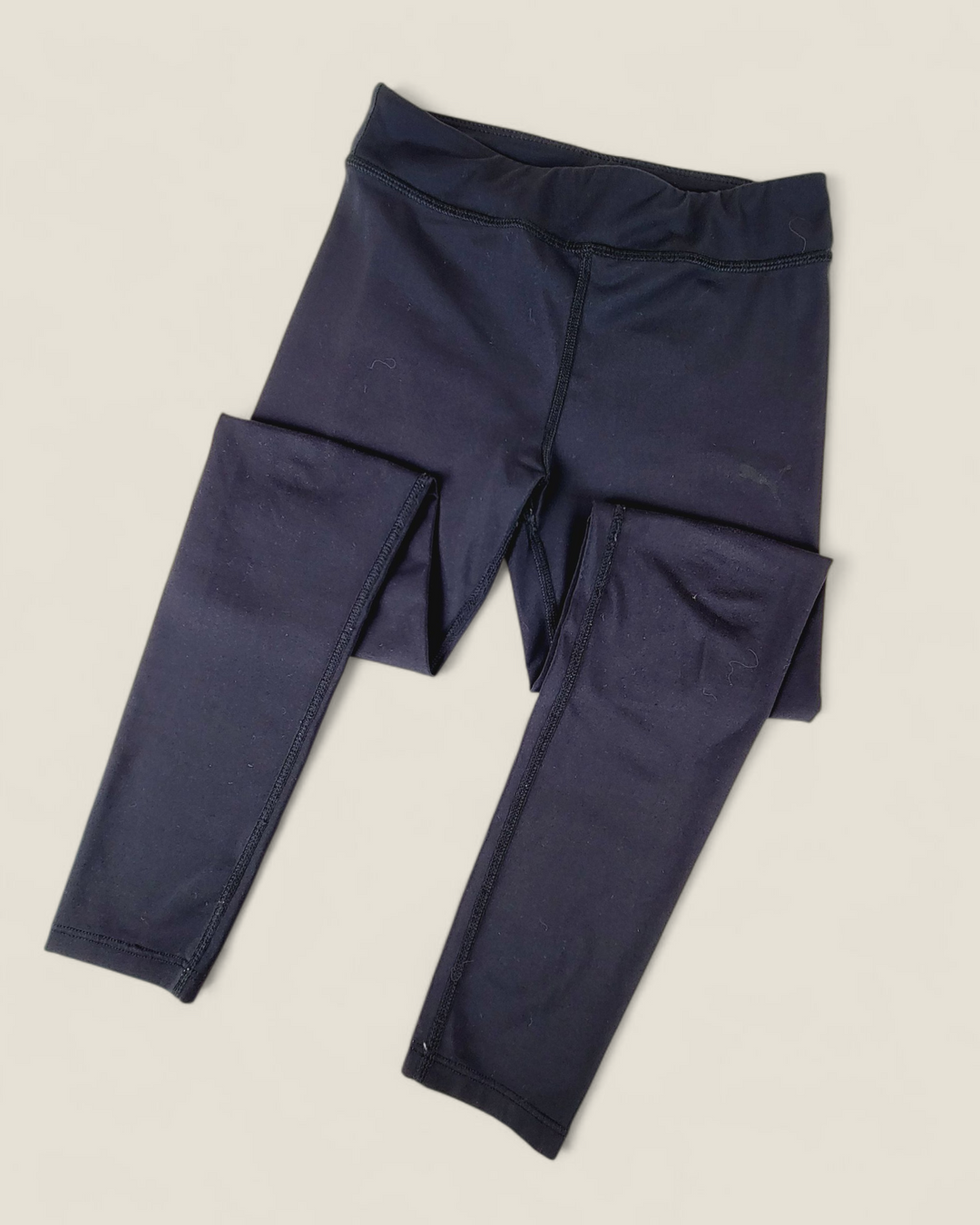 PUMA BLACK ATHLETIC LEGGINGS GIRLS 7-8Y PRE-LOVED
