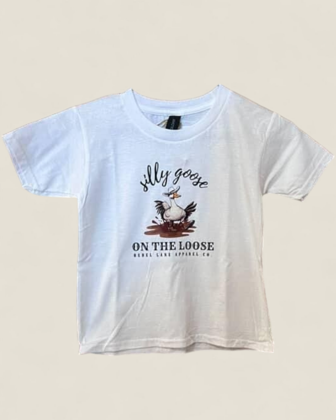 Rebel Lane Apparel Co. Silly Goose Youth Top (White)