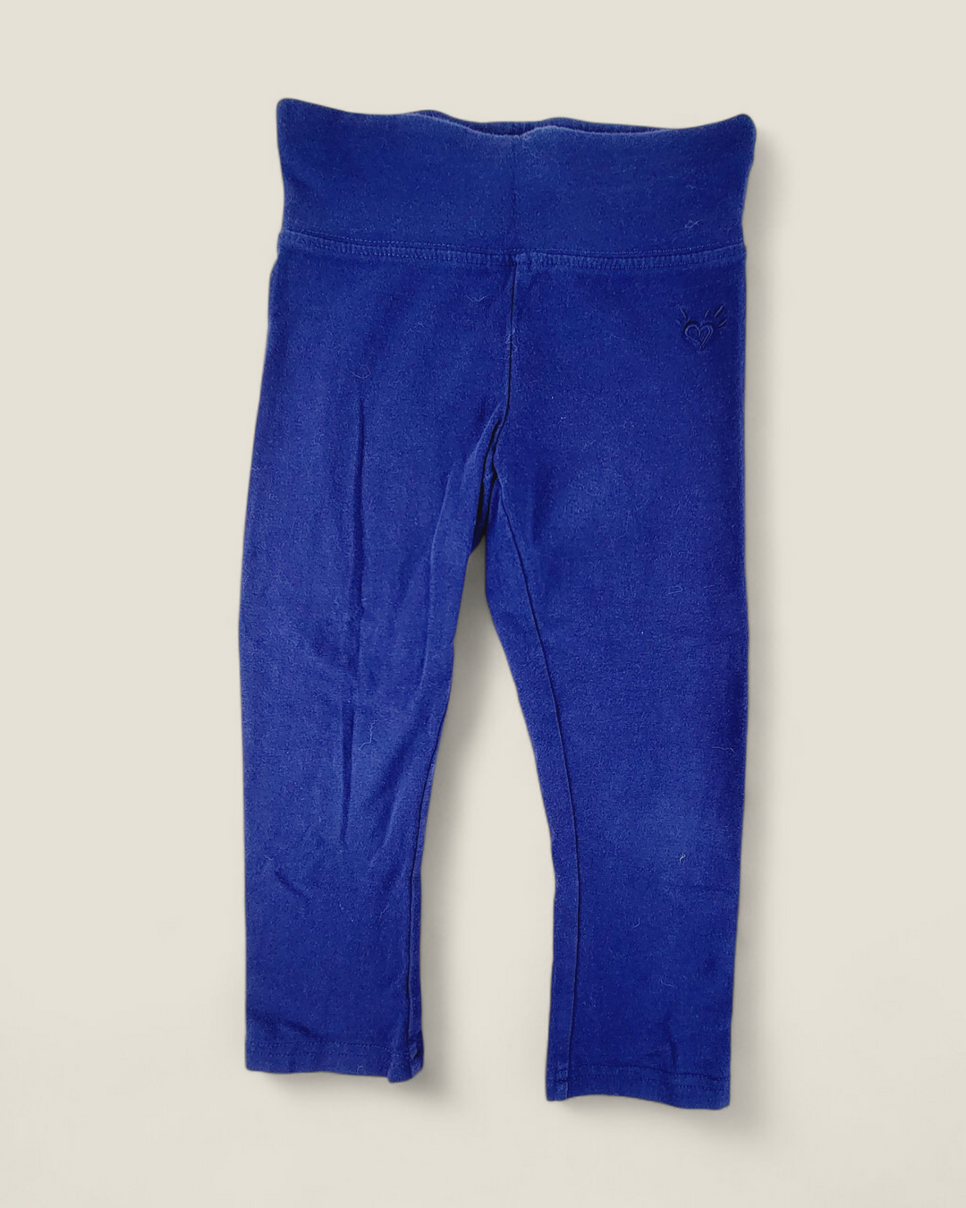 JUSTICE NAVY CAPRIS LEGGINGS GIRLS 6-7Y PRE-LOVED