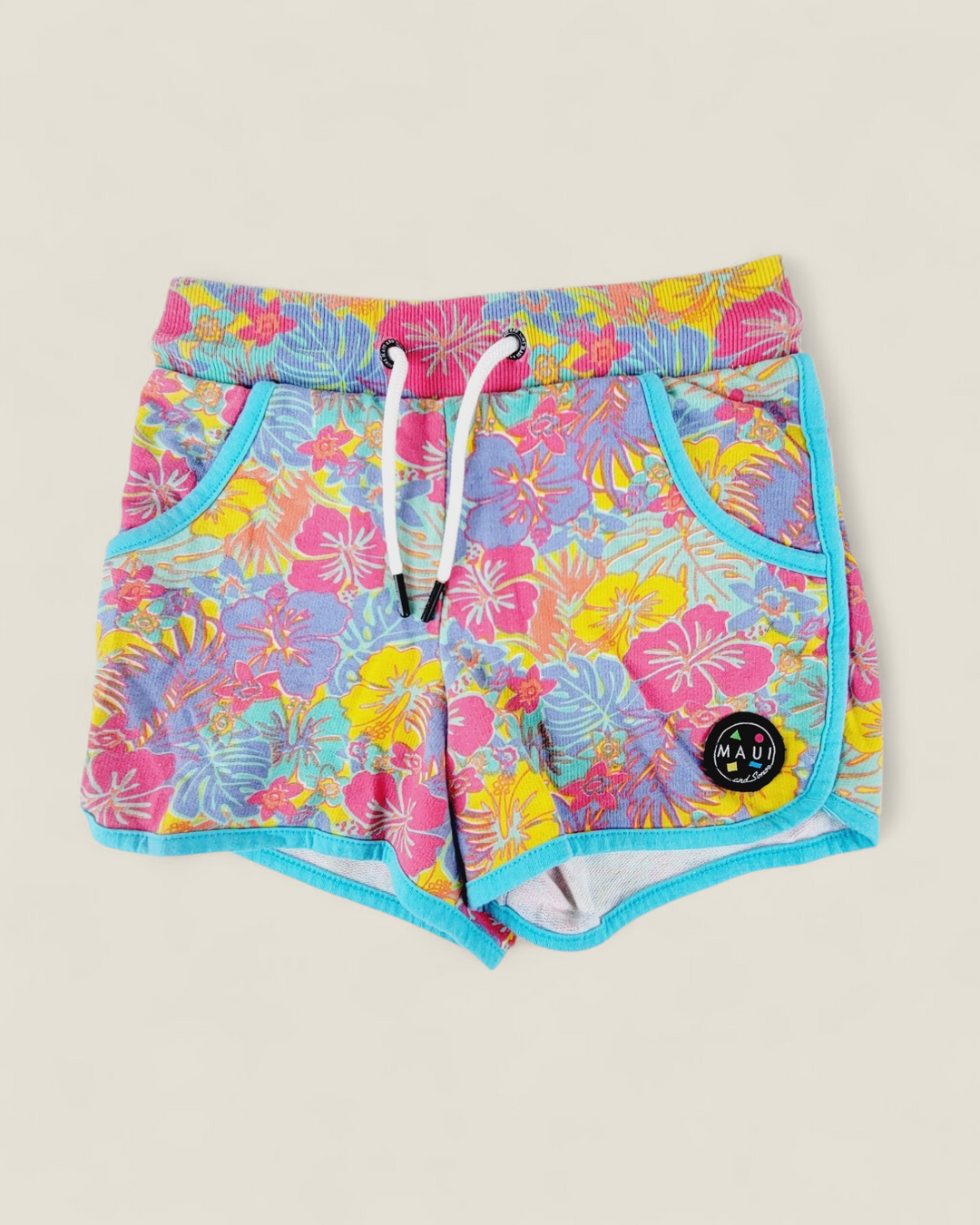 MAUI FLORAL SHORTS GIRLS 7-8Y PRE-LOVED