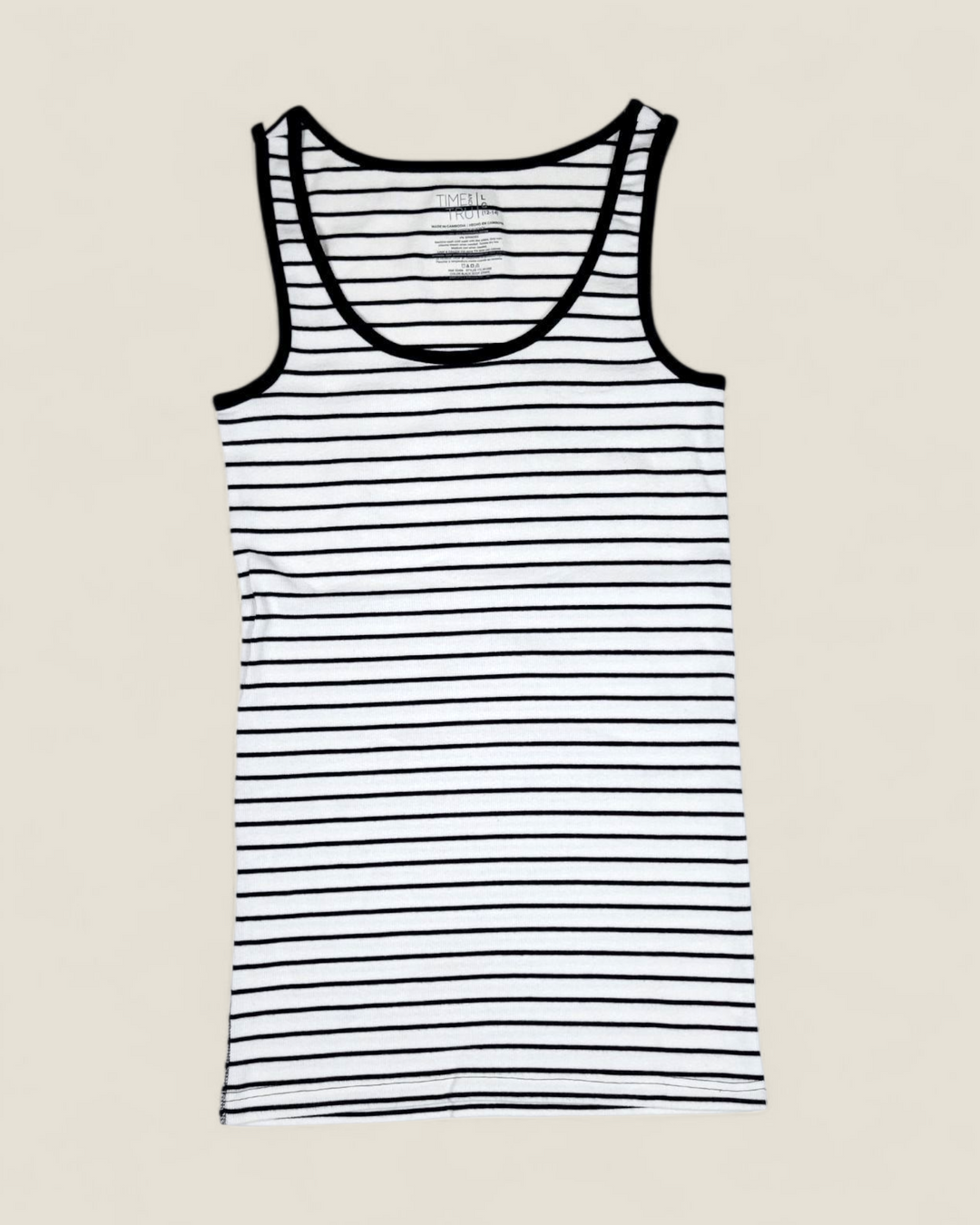 TIME AND TRU STRIPED TANK LADIES LARGE PRE-LOVED