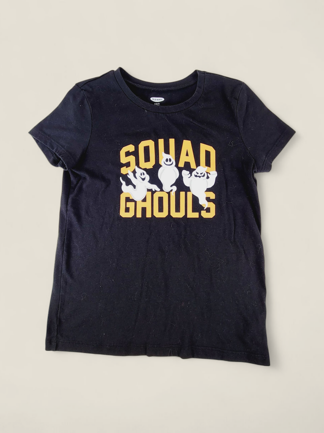 OLD NAVY SQUAD GHOULS TEE GIRLS 6-7Y PRE-LOVED