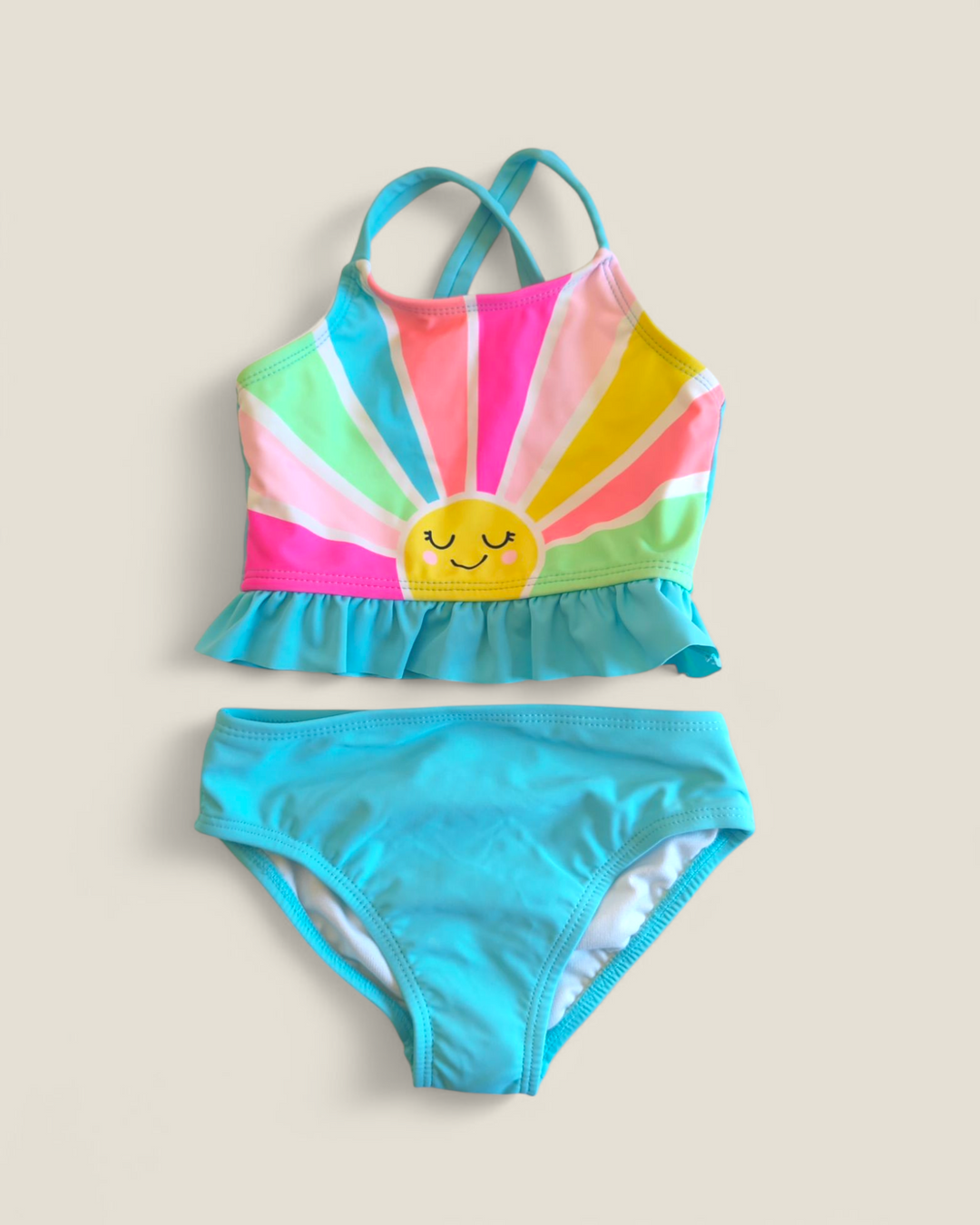 GEORGE RAINBOW SUNSHINE 2 PIECE SWIMSUIT 2T PRE-LOVED