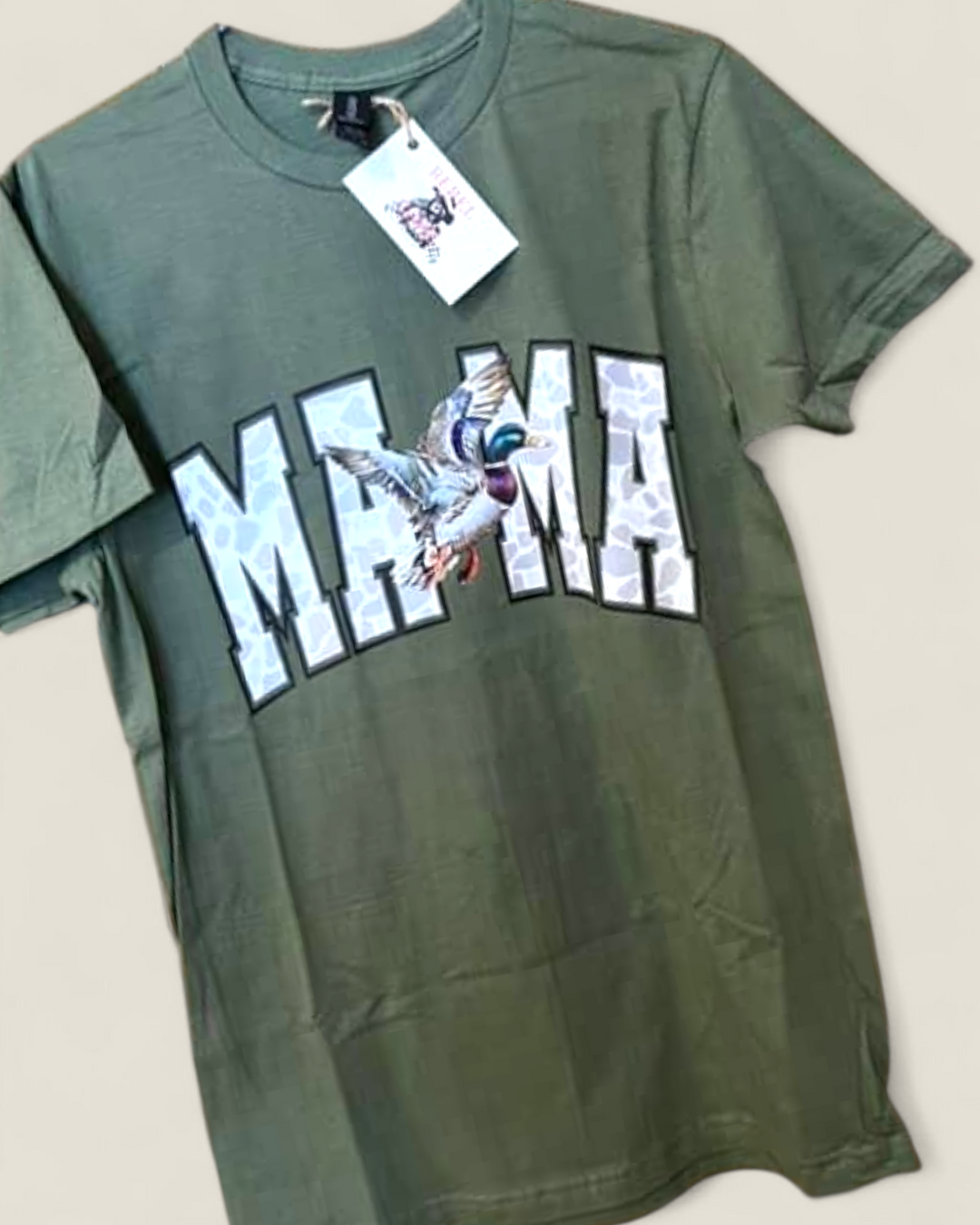 Rebel Lane Apparel Co. Mama Camo Duck Top (Green)