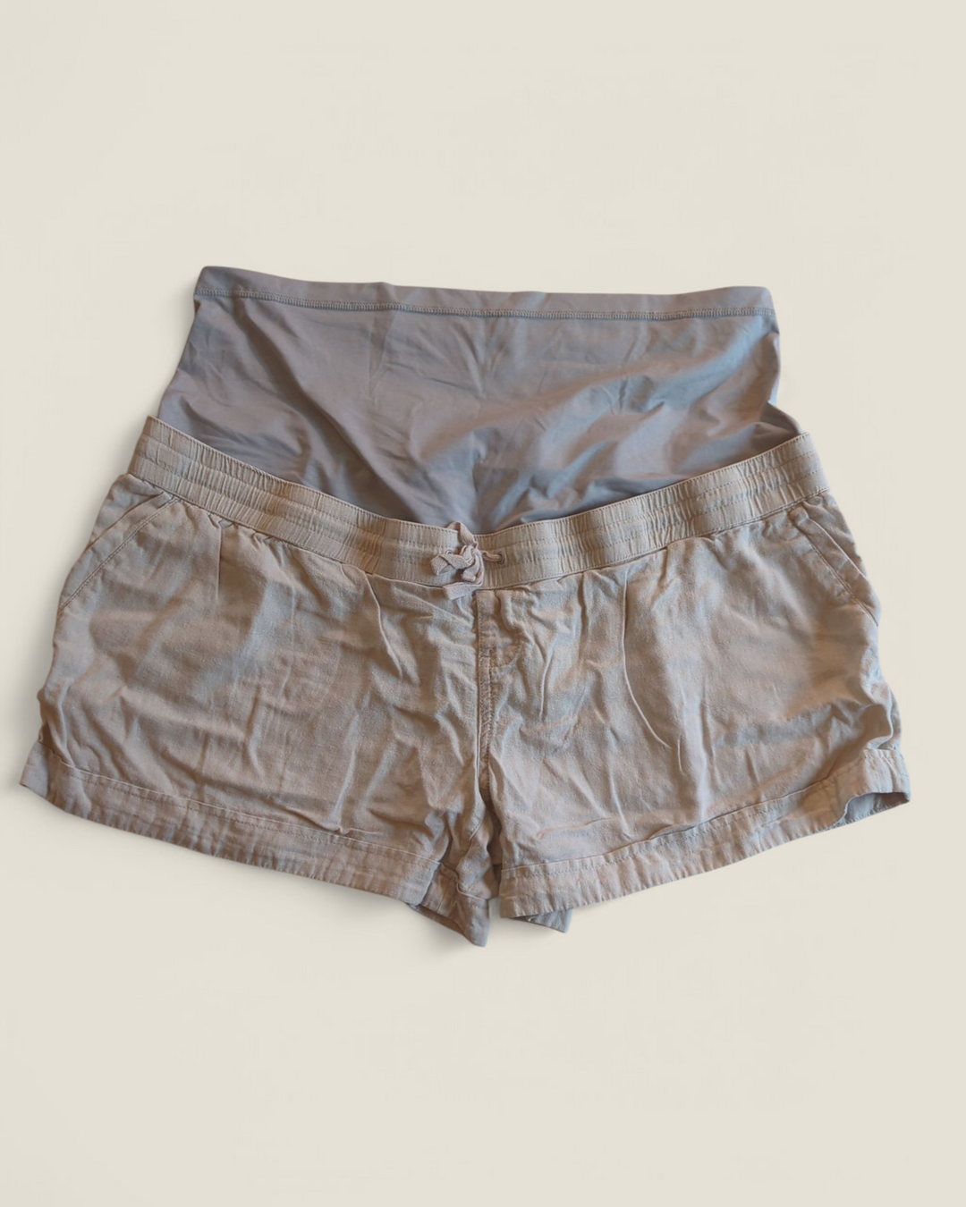 THYME MATERNITY LIGHT TAN SHORTS XXL PRE-LOVED