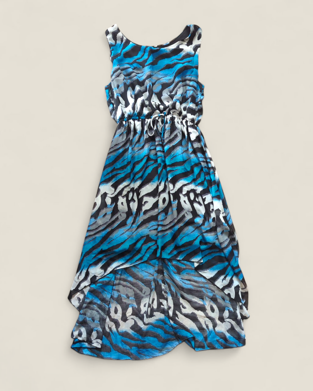 MADDIE BLUE ANIMAL PRINT DRESS LADIES 2XL PRE-LOVED