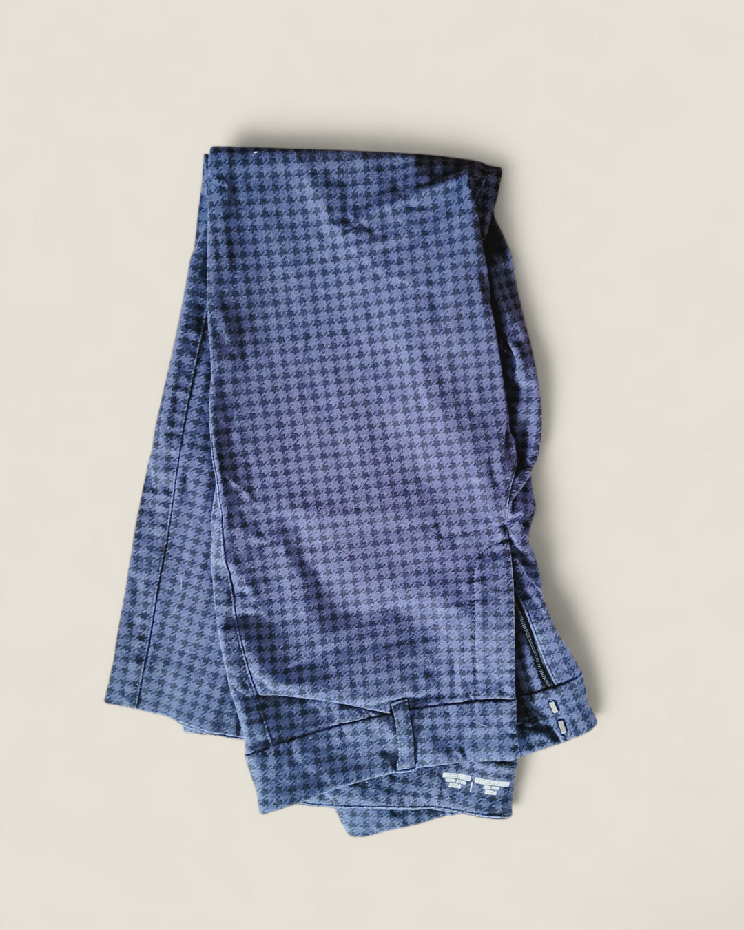 OLD NAVY BLUE HOUNDSTOOTH PATTERN PIXIE HIGH RISE PANT LADIES 6 PRE-LOVED