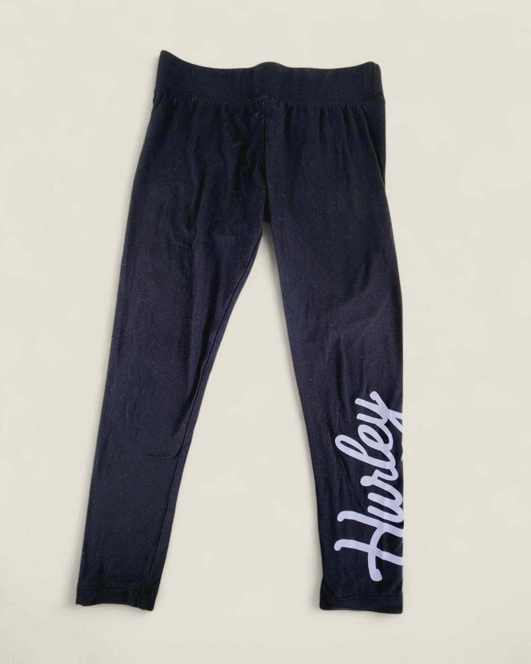 HURLEY BLACK LEGGINGS 8-10Y PRE-LOVED
