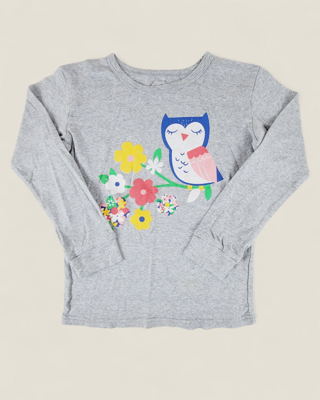 GREY OWL LONG SLEEVE TOP GIRLS 8Y PRE-LOVED
