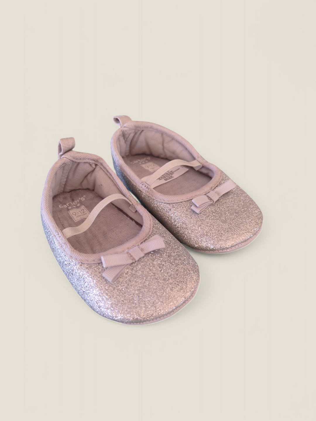 CARTERS SILVER CRIB MARYJANE SHOE 9-12M PRE-LOVED