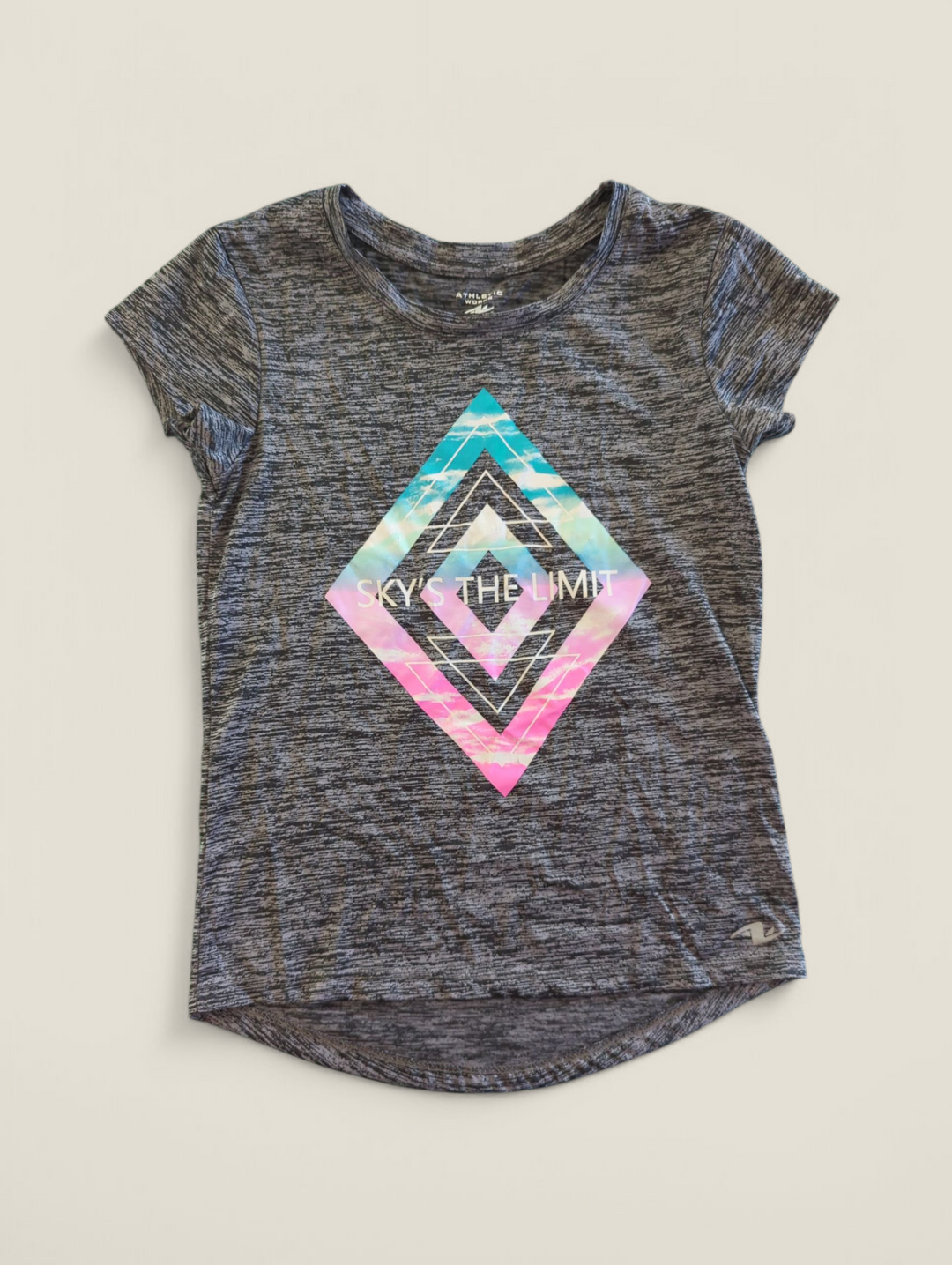 ATHLETIC WORKS LIGHT GREY TOP 7/8Y PRE-LOVED