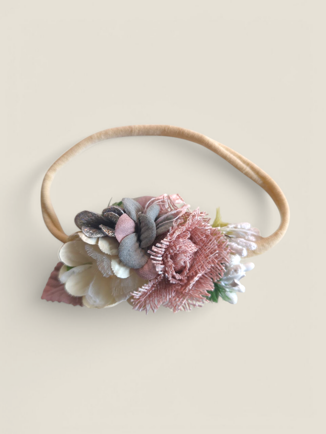 FLORAL NYLON STRETCH HEADBAND PRE-LOVED