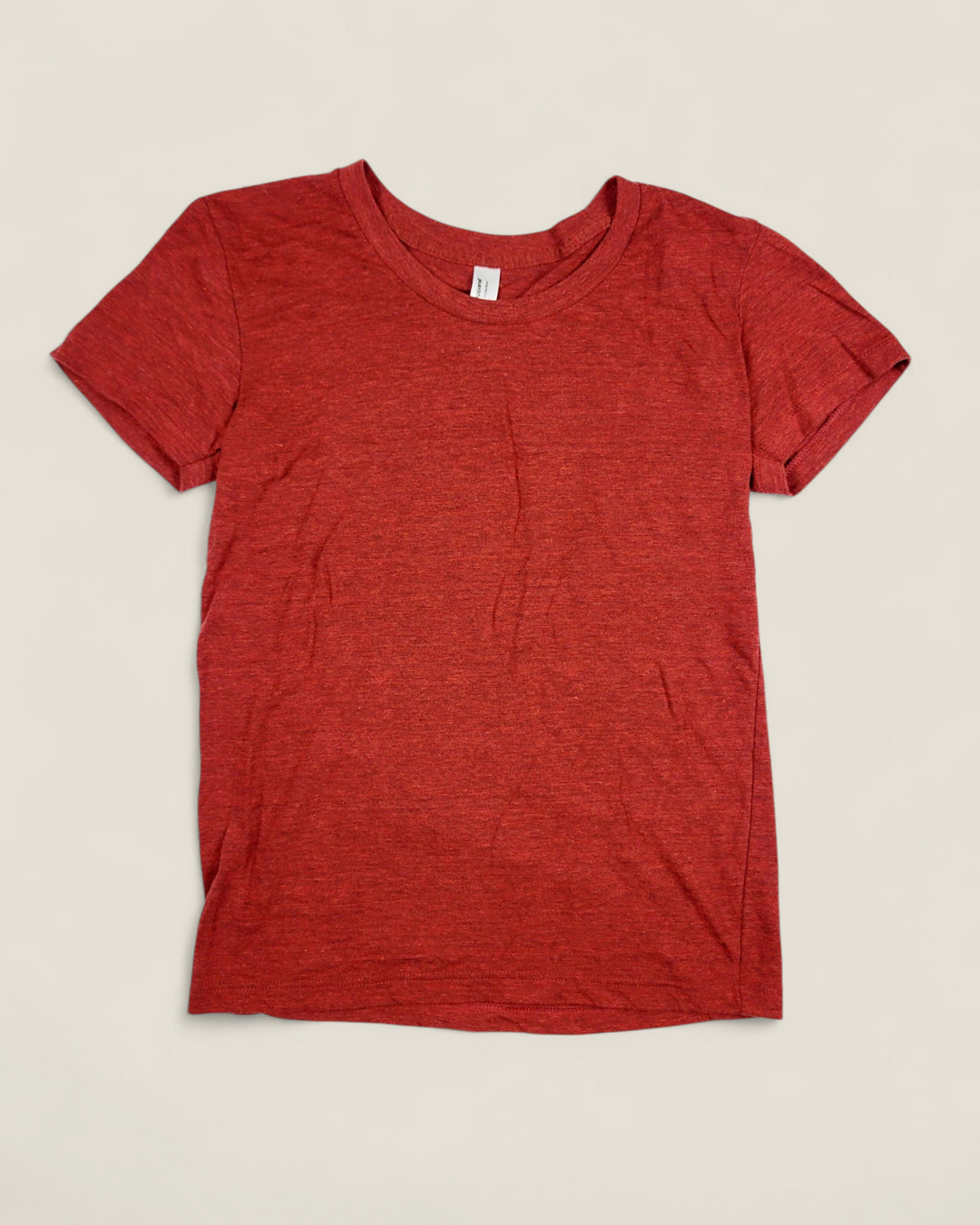 AMERICAN APPAREL TRI BLEND RED TOP YOUTH LARGE PRE-LOVED