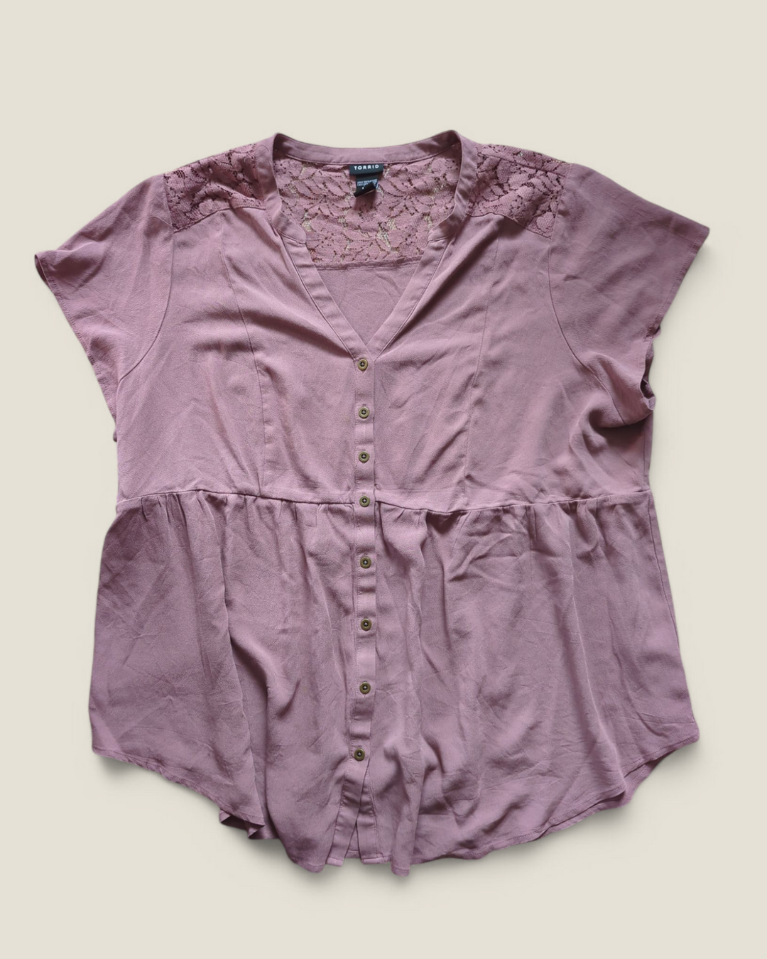 TORRID DUSTY ROSE BLOUSE LADIES 3X PRE-LOVED