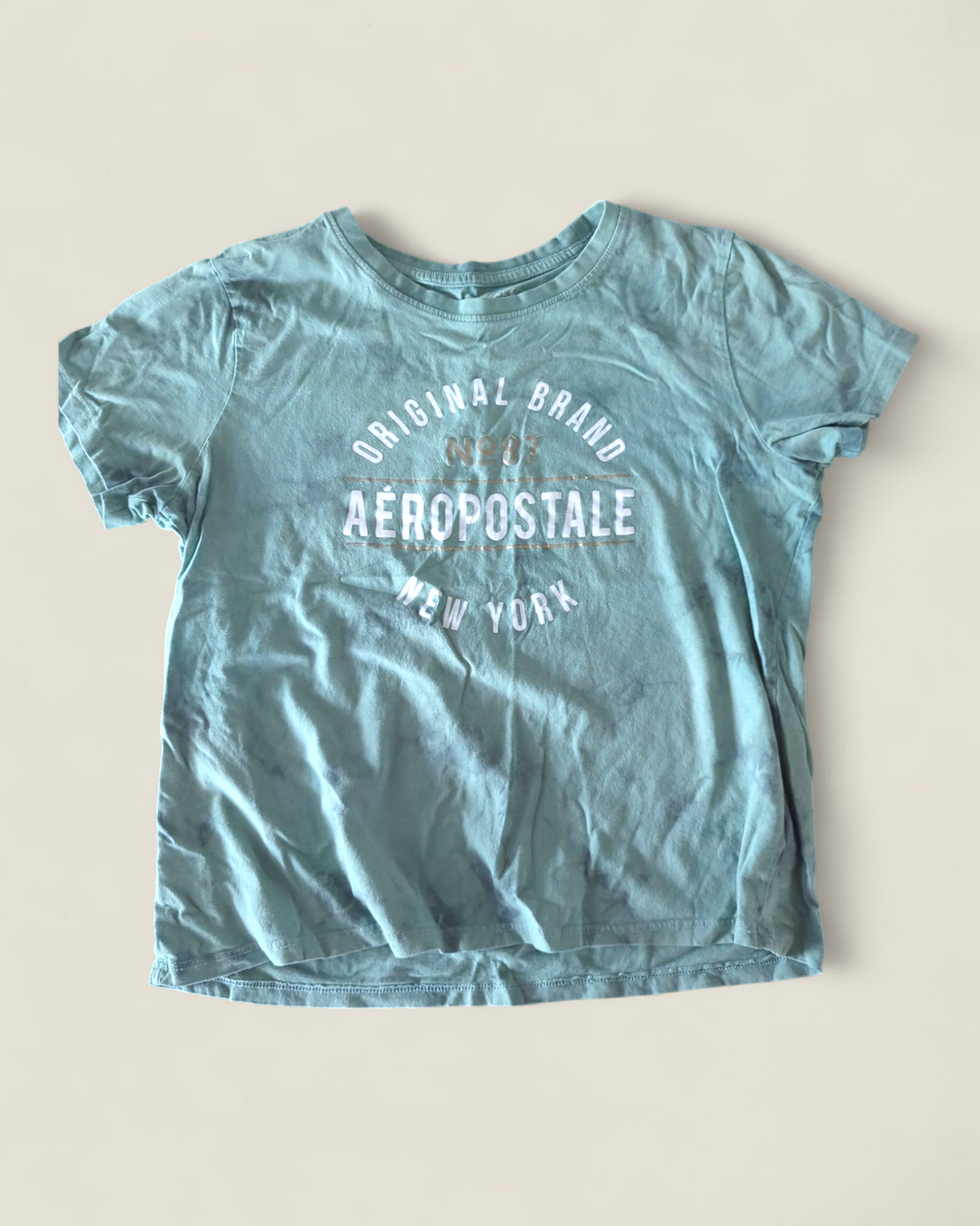AEROPOSTALE GREEN TIE DYE TSHIRT LADIES LARGE PRE-LOVED