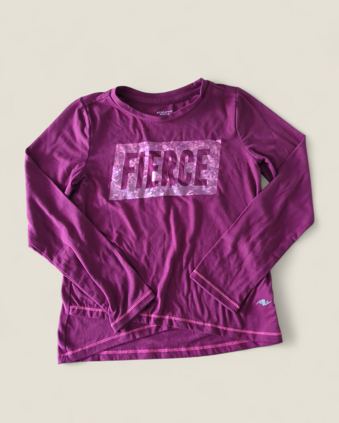 ATHLETIC WORKS FIERCE MAROON TOP 6Y PRE-LOVED