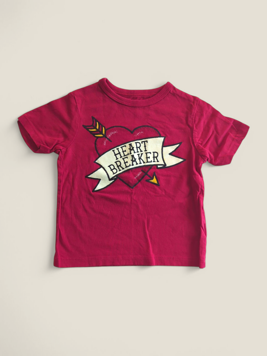 CHILDRENS PLACE HEART BREAKER TSHIRT 2Y PRE-LOVED