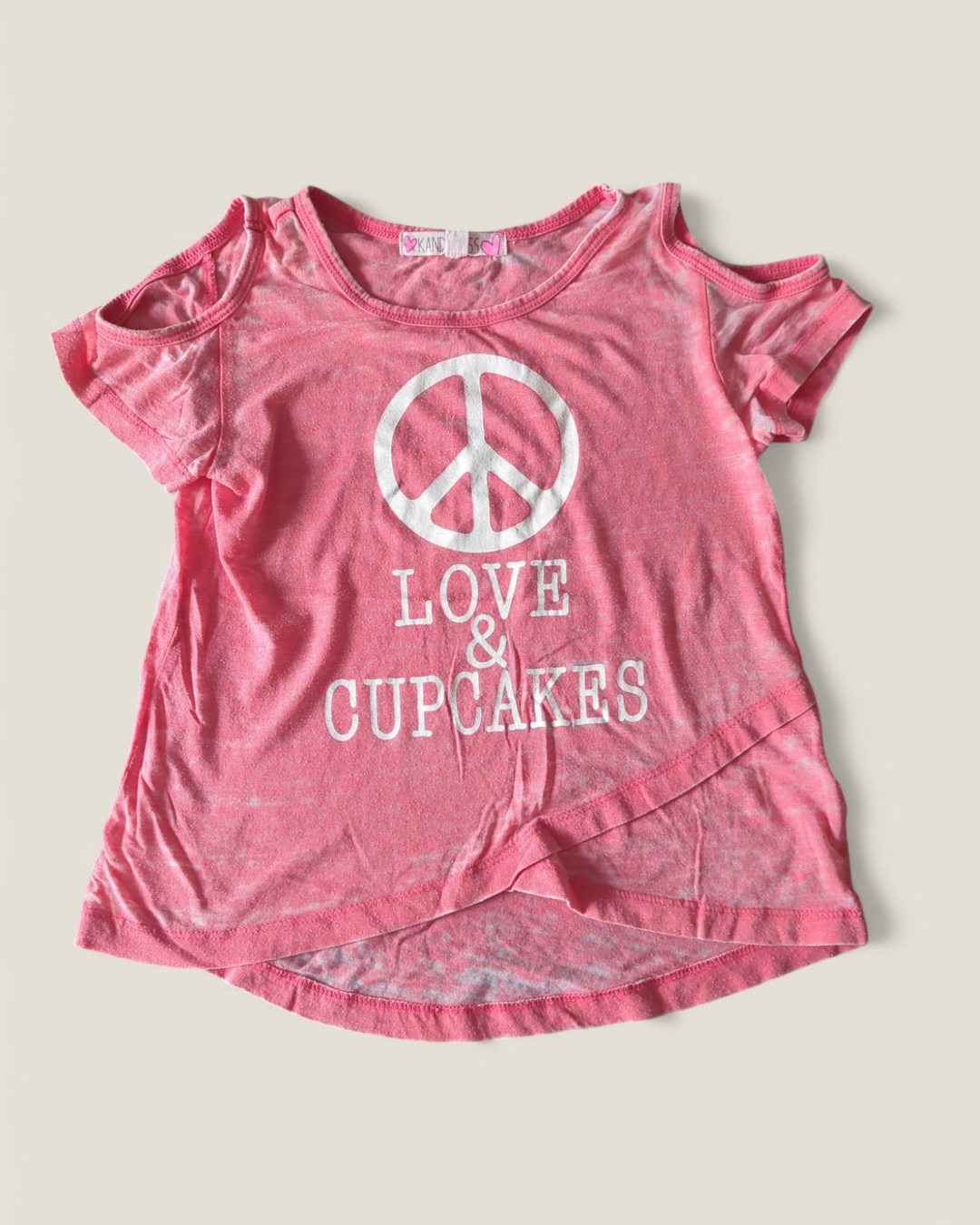 KANDY KISS 'PEACE LOVE AND CUPCAKES' TOP 7/8Y PRE-LOVED