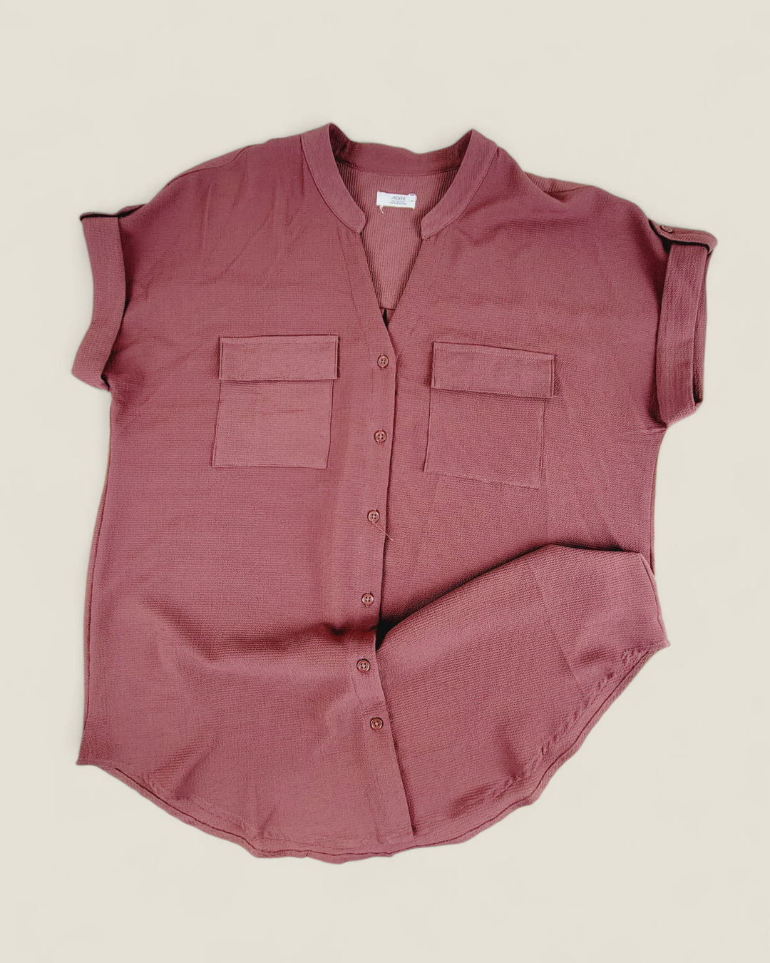 ARDENE BURGUNDY SLEEVELESS TOP LADIES LARGE PRE-LOVED