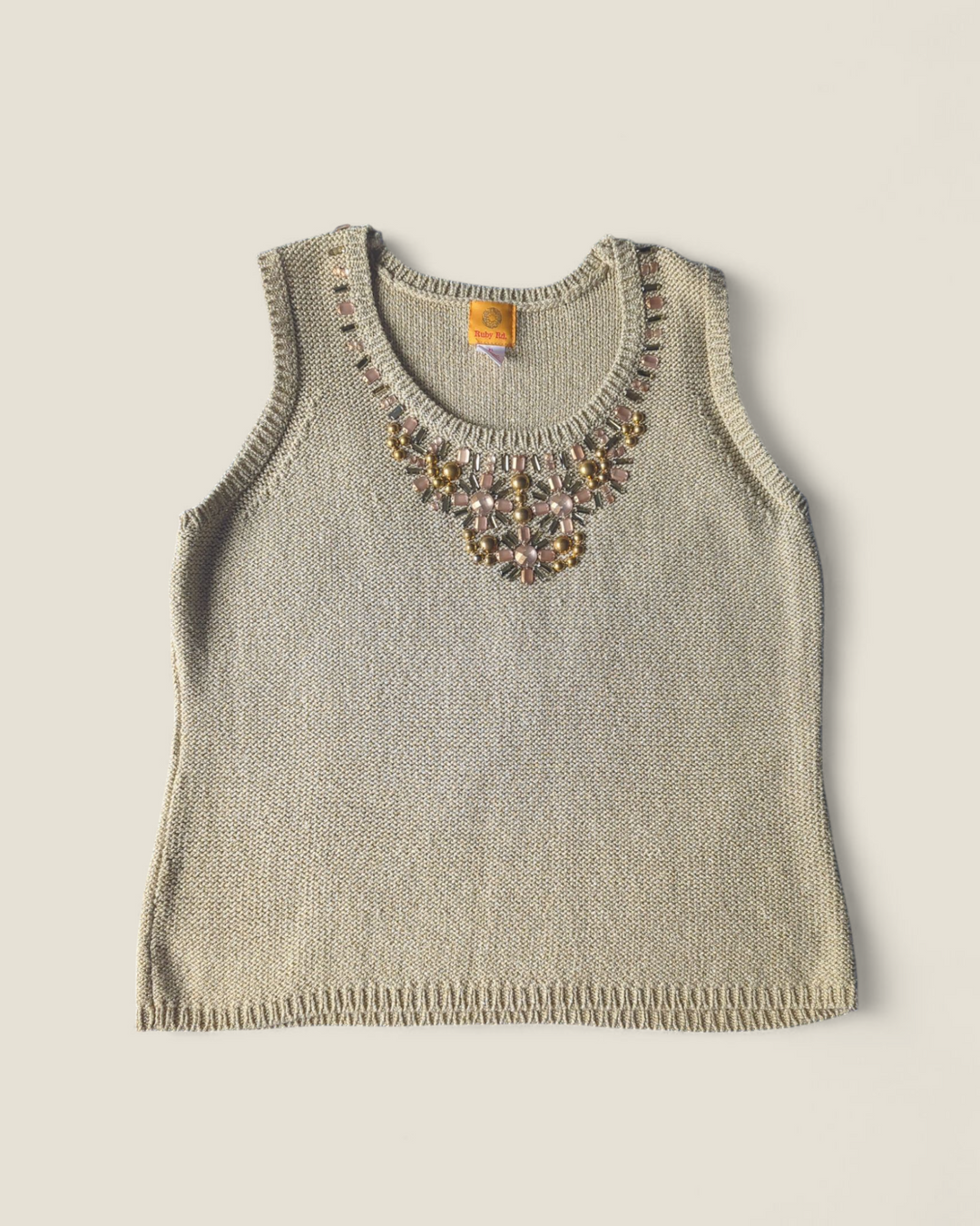 RUBY RD. BEADED SWEATER VEST LADIES XL PRE-LOVED
