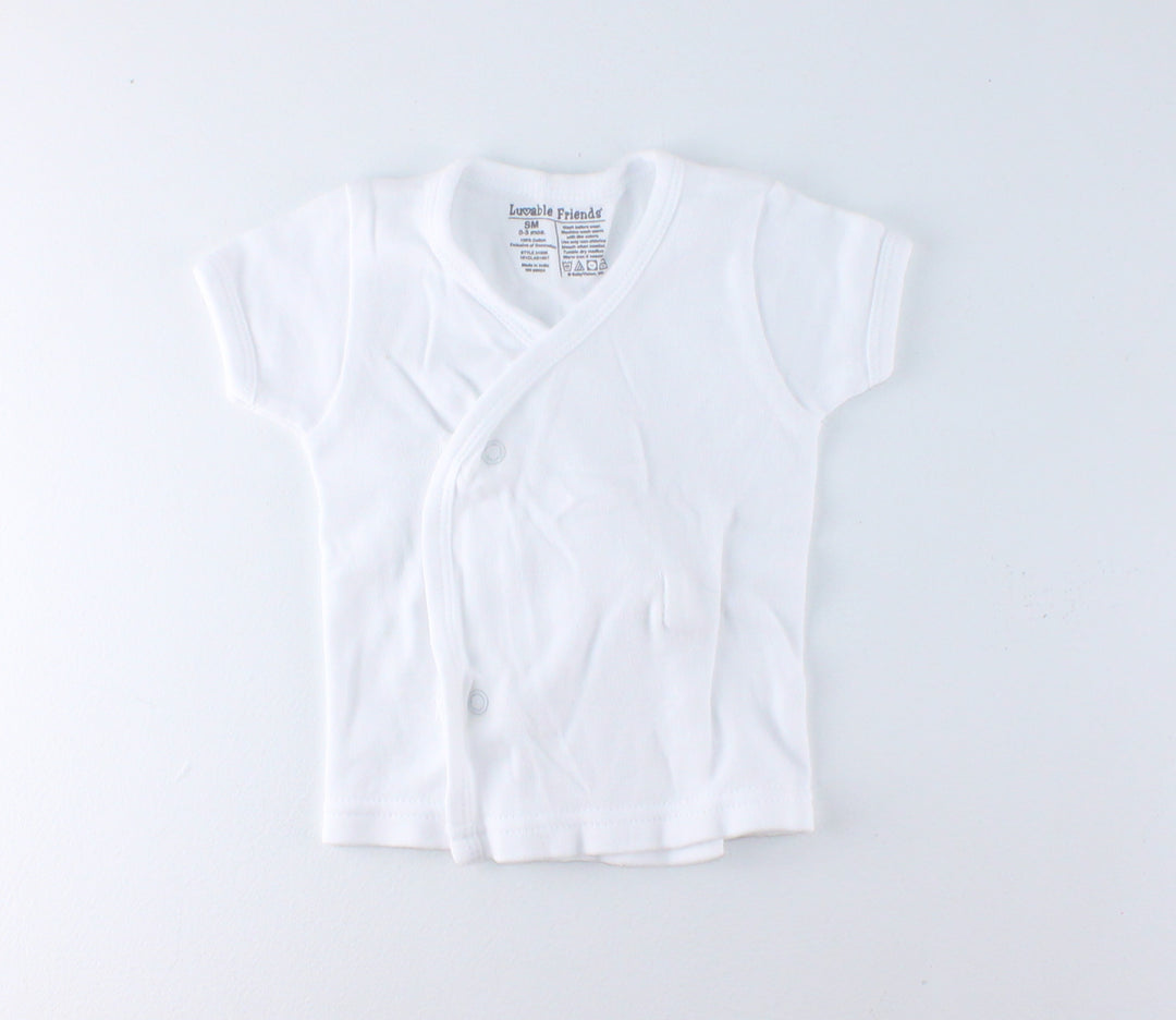 LUVABLE FRIENDS WHITE TOP 0-3M EUC