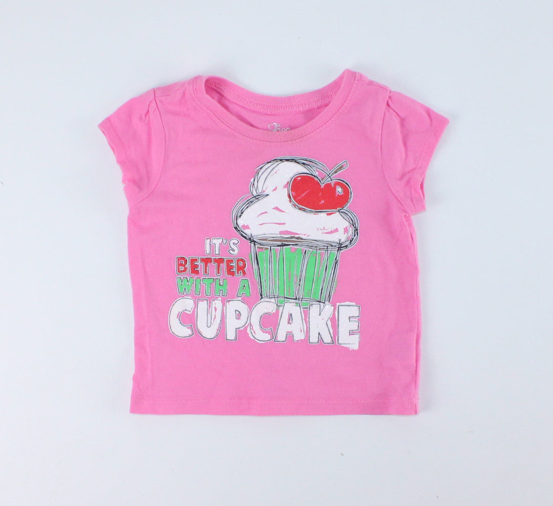 CHILDRENS PLACE PINK TEE 6-9M PRE-LOVED