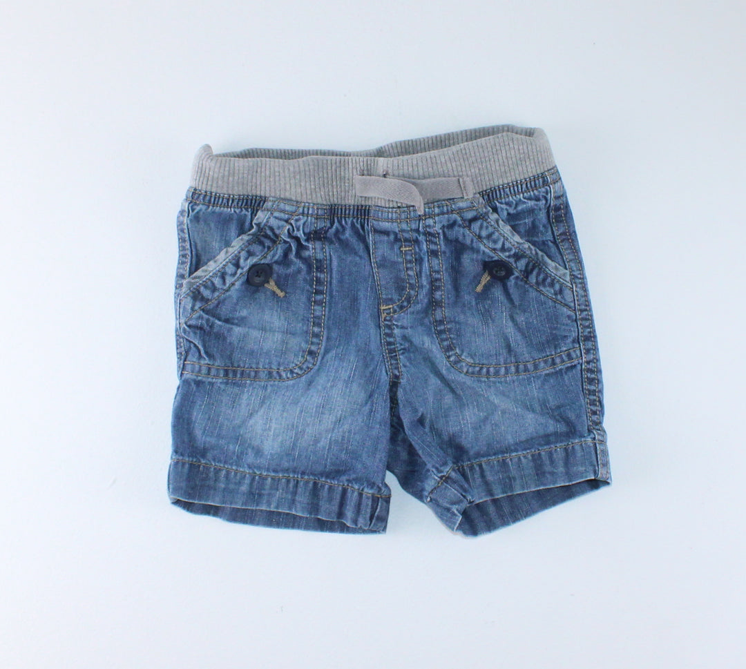 JOE FRESH DENIM SHORTS 6-12M EUC