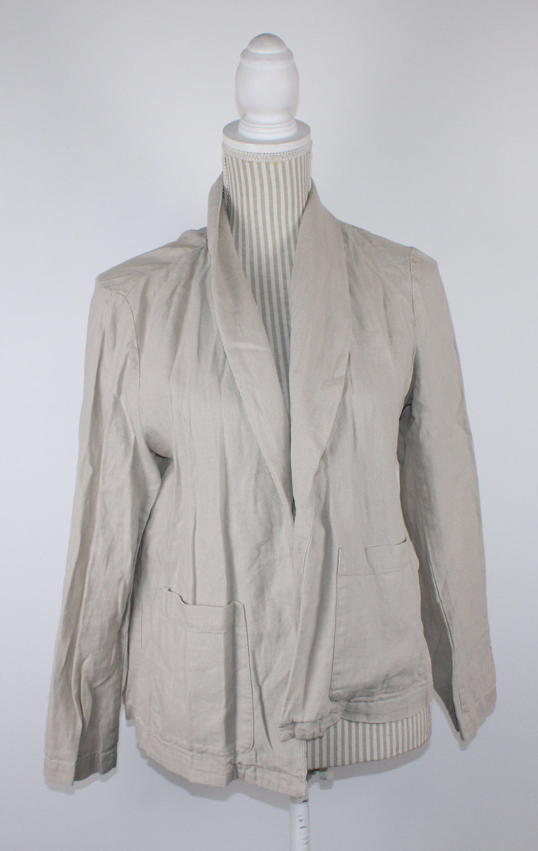OLD NAVY BEIGE LINEN BLAZER LADIES MED PRE-LOVED