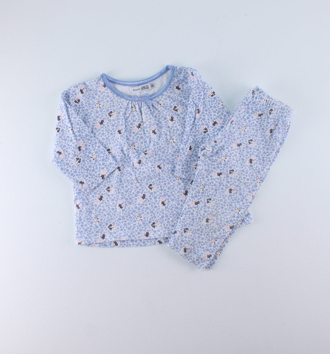 DAVID JONES BLUE PJS SIZE 00 (6M) PRE-LOVED