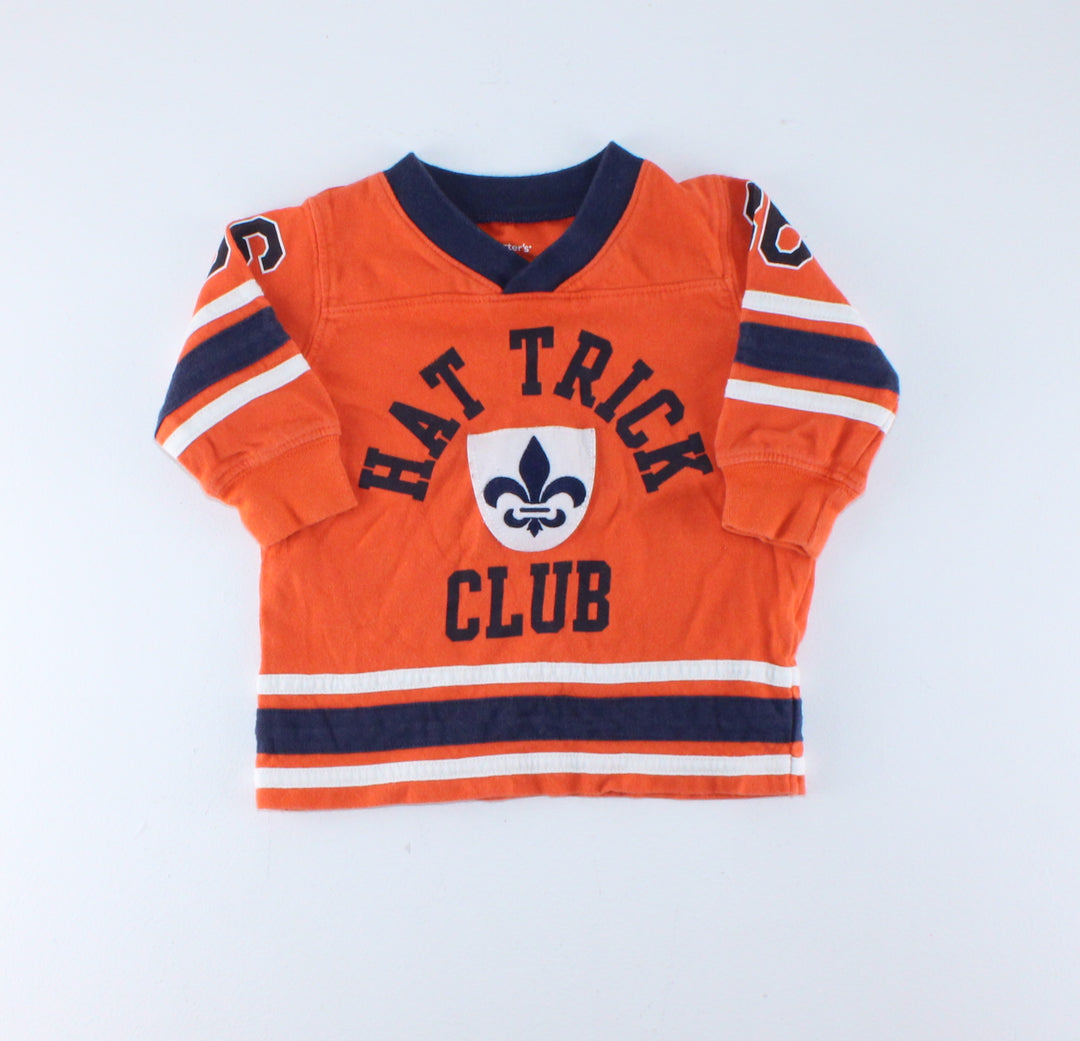 CARTERS ORANGE HAT TRICK TOP 3M PRE-LOVED