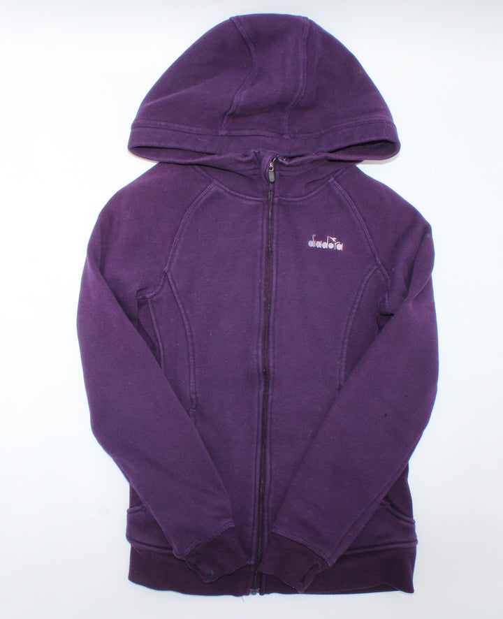 DIADORA PURPLE ZIP FRONT SWEATER 8Y PC *SEE DESCRIPTION*