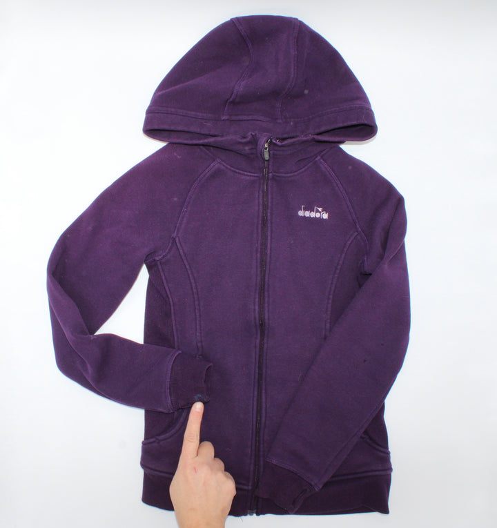 DIADORA PURPLE ZIP FRONT SWEATER 8Y PC *SEE DESCRIPTION*