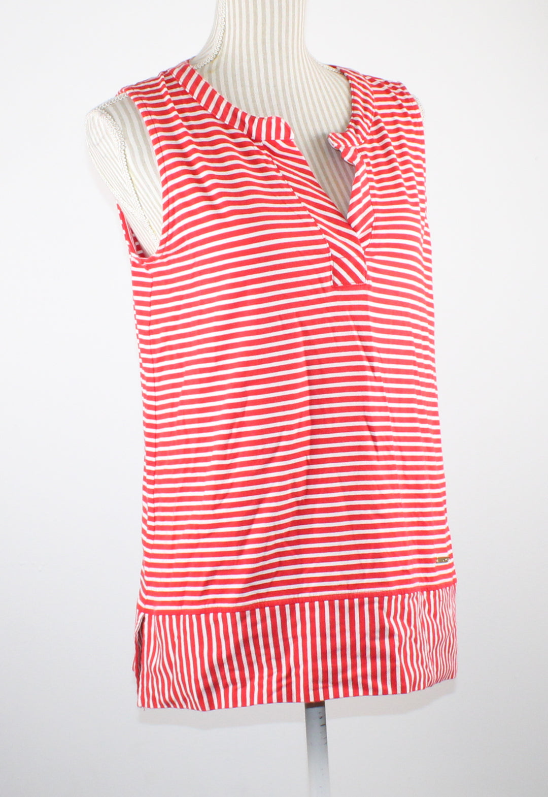 JONES NY RED STRIPED TOP LADIES LARGE PRE-LOVED