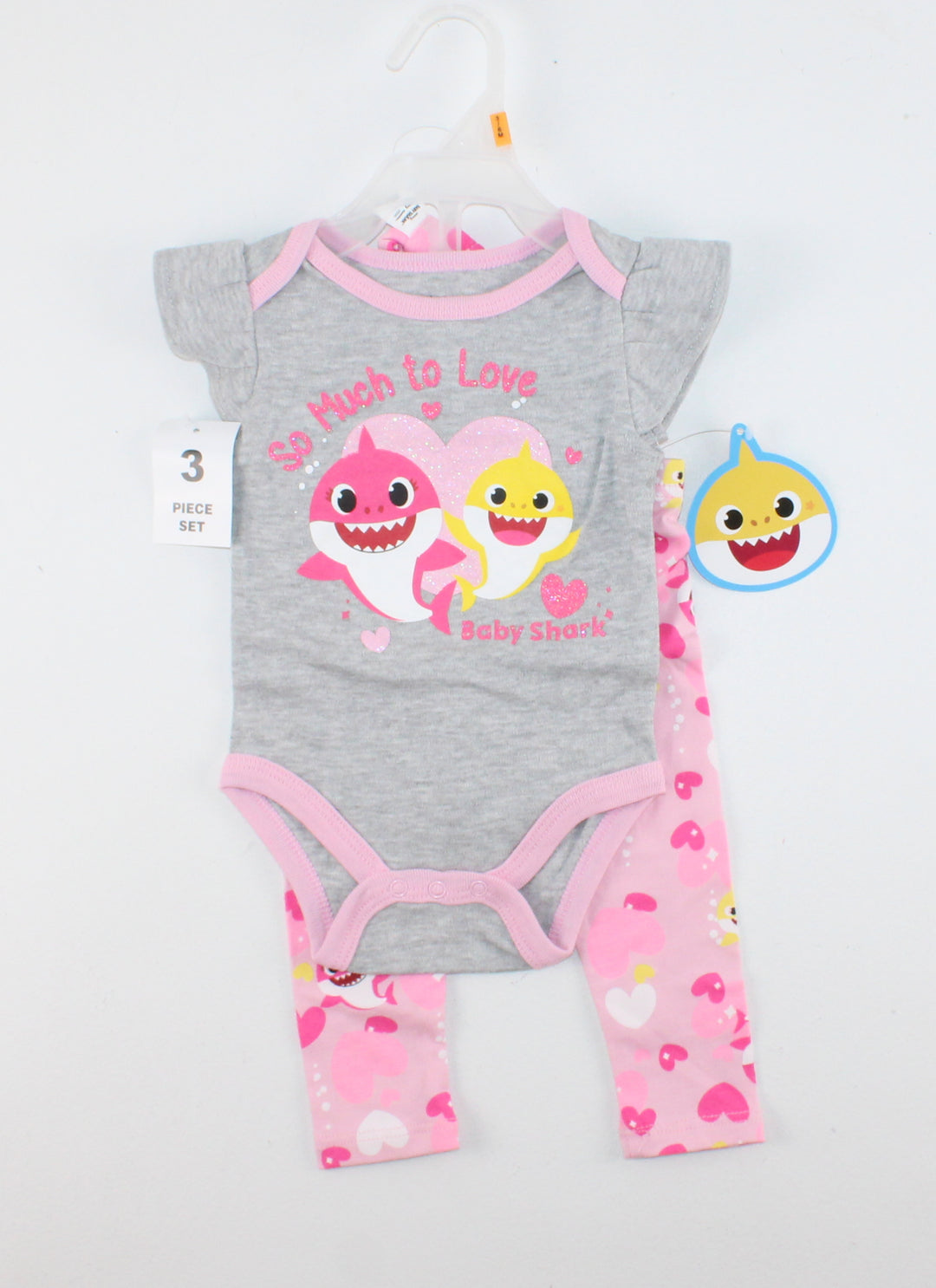 BABY SHARK 3 PIECE OUTFIT 3-6M NEW!