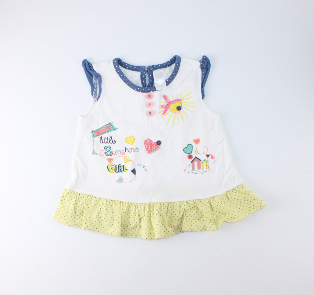 BABY CO SUNSHINE GIRL TOP 6-12M PRE-LOVED