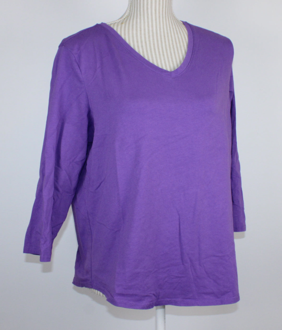 PURPLE LS TOP LADIES XL EUC