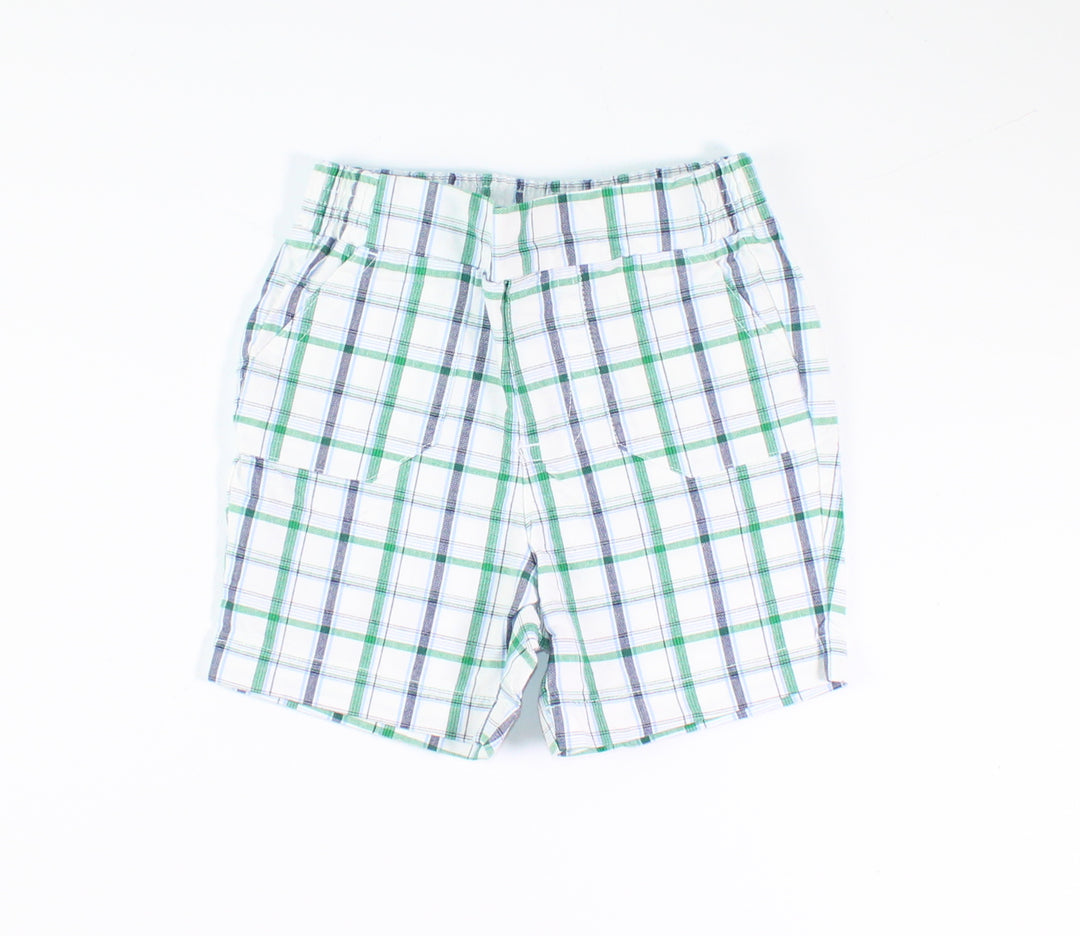 JOE FRESH WHITE AND GREEN SHORTS 3-6M PRE-LOVED
