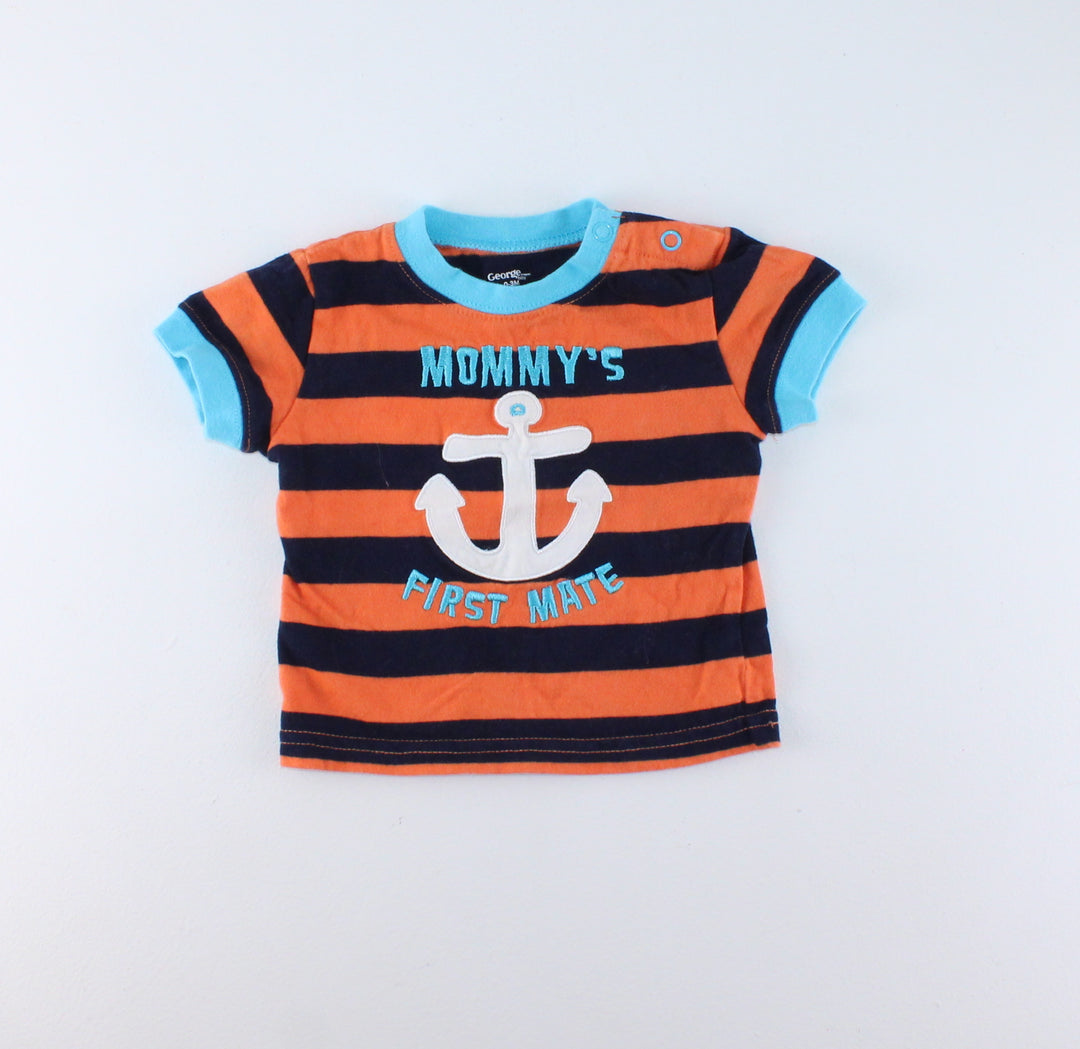 GEORGE FIRST MATE TOP 0-3M EUC