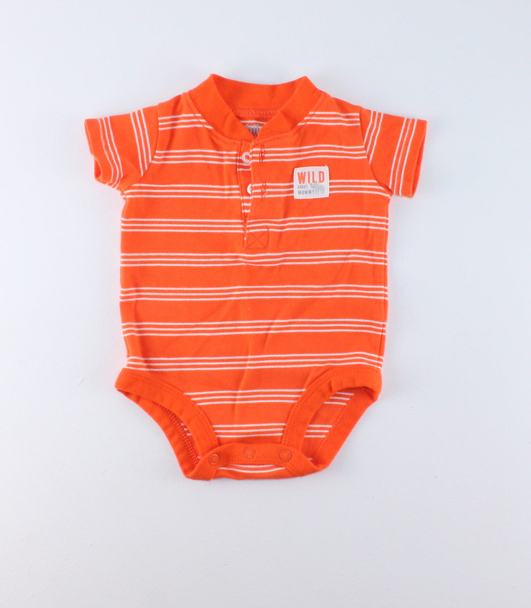 OSH KOSH ORANGE ONESIE 0-3M EUC