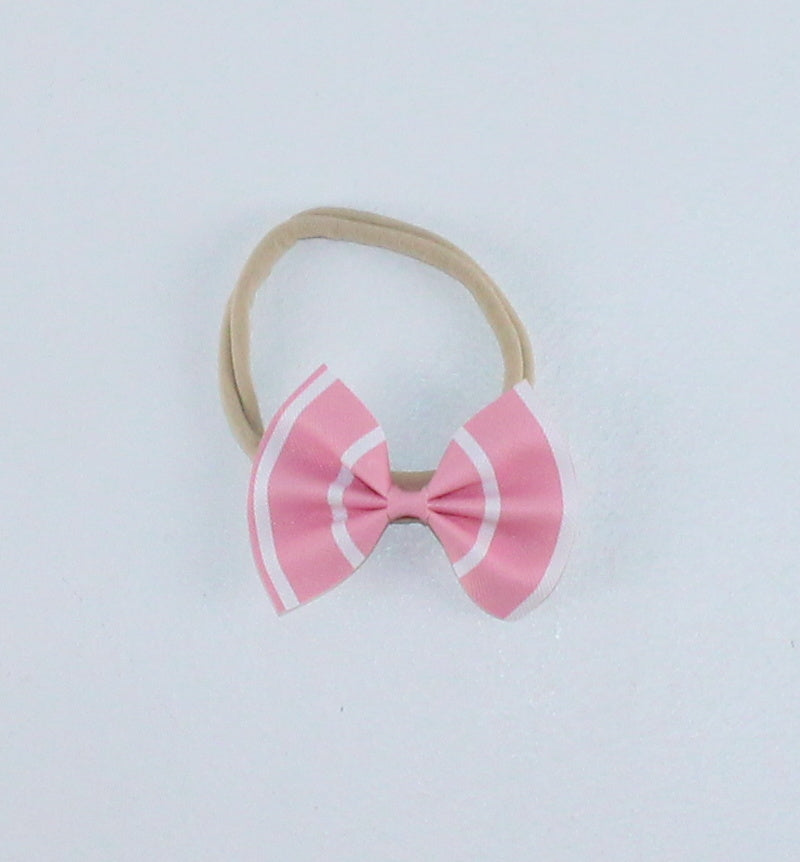 PINK BOW FLOWER BABY HEADBAND PRE-LOVED