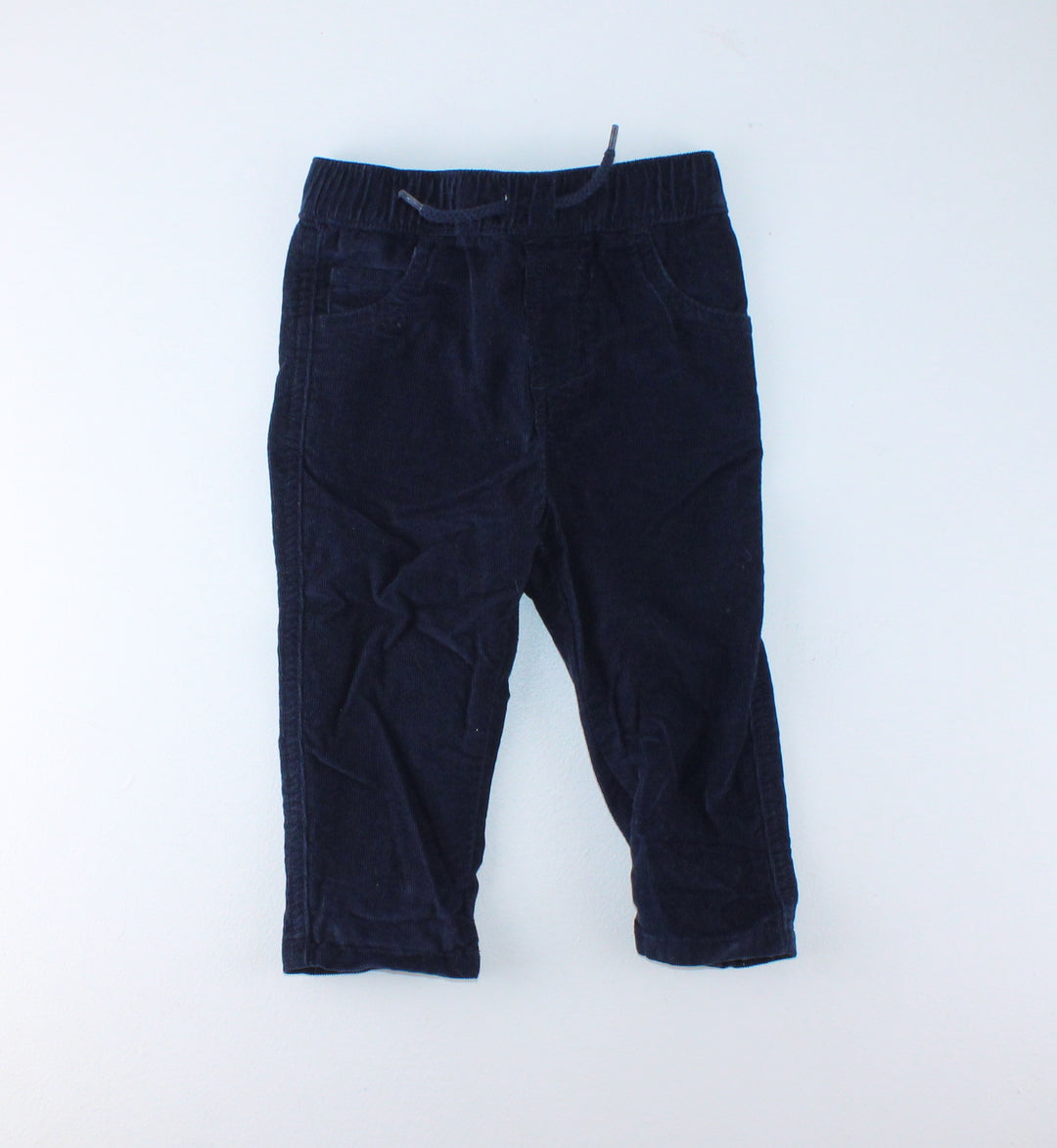 GEORGE NAVY CORDUROY PANTS 6-12M EUC