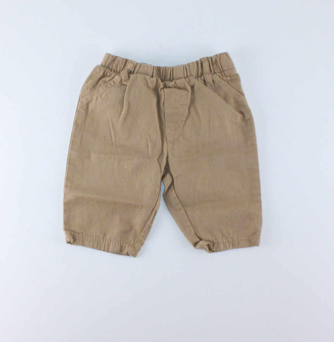 NURSERY RHYME TAN PANTS 0-3M EUC