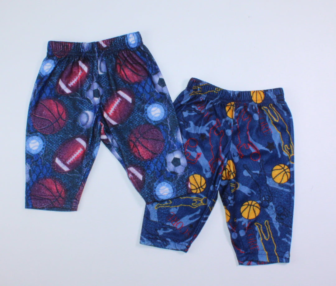 SPORTS PJ PANTS 2PK 12M VGUC