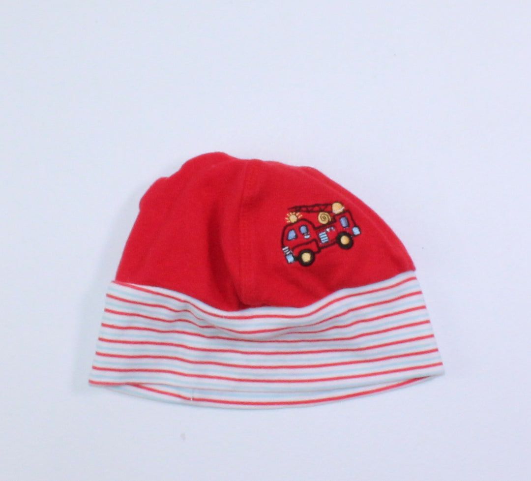 SIMPLY BASIC FIRE TRUCK HAT 6M EUC