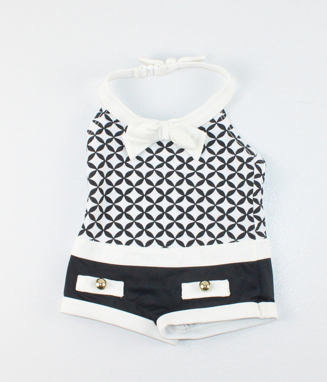 JANIE & JACK BLACK  & WHITE SWIMSUIT 3-6M PRE-LOVED