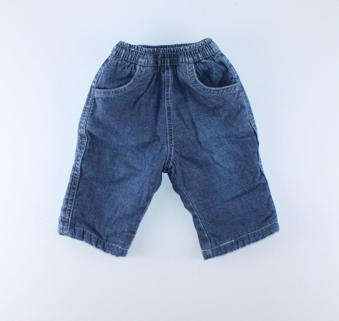 TCP FLEECE LINED JEANS 0-3M EUC