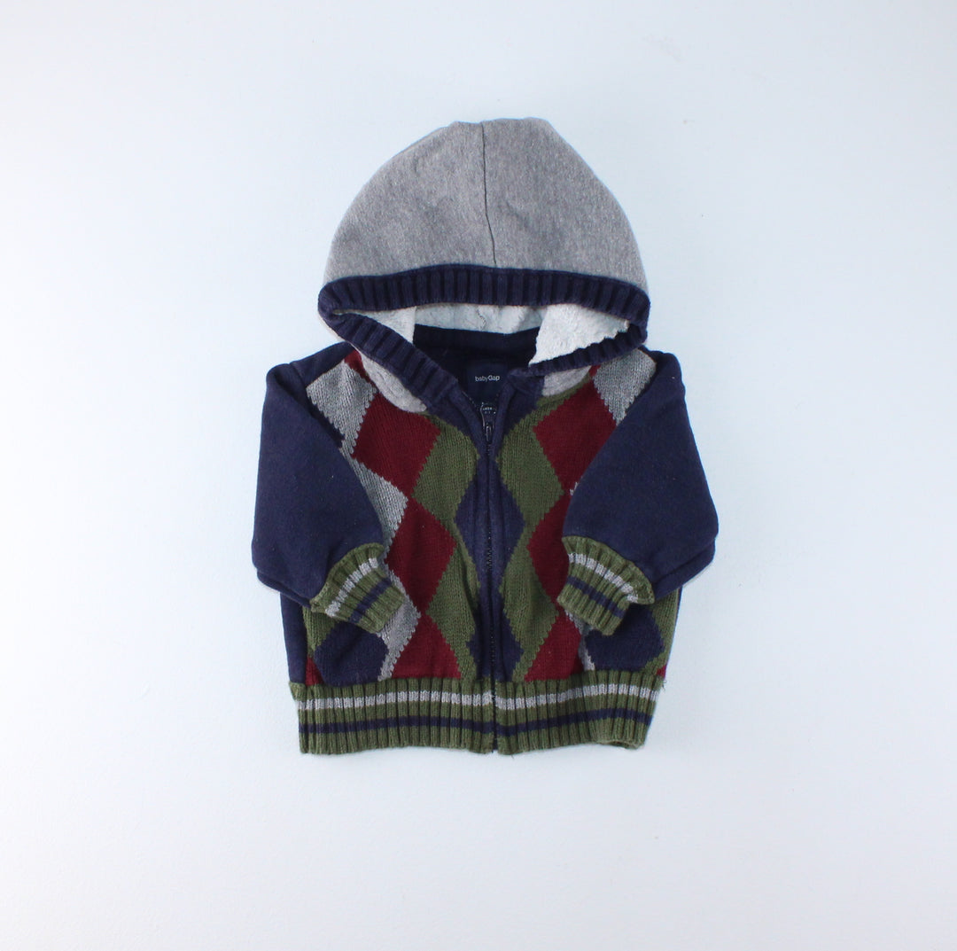 GAP ARGYLE SWEATER 0-3M EUC