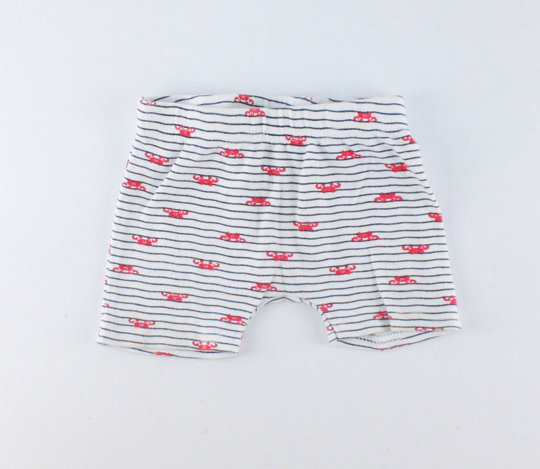 CRAB SHORTS 6-9M EUC