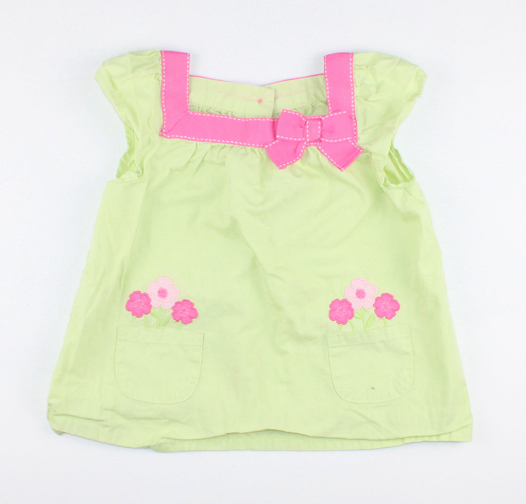 GYMBOREE GREEN DRESS 18-24M EUC